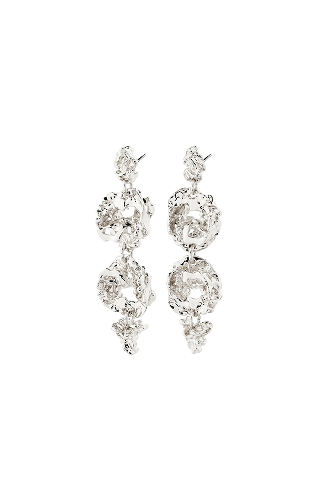 PILGRIM ACT RECYCLED EARRINGS IN SILVER