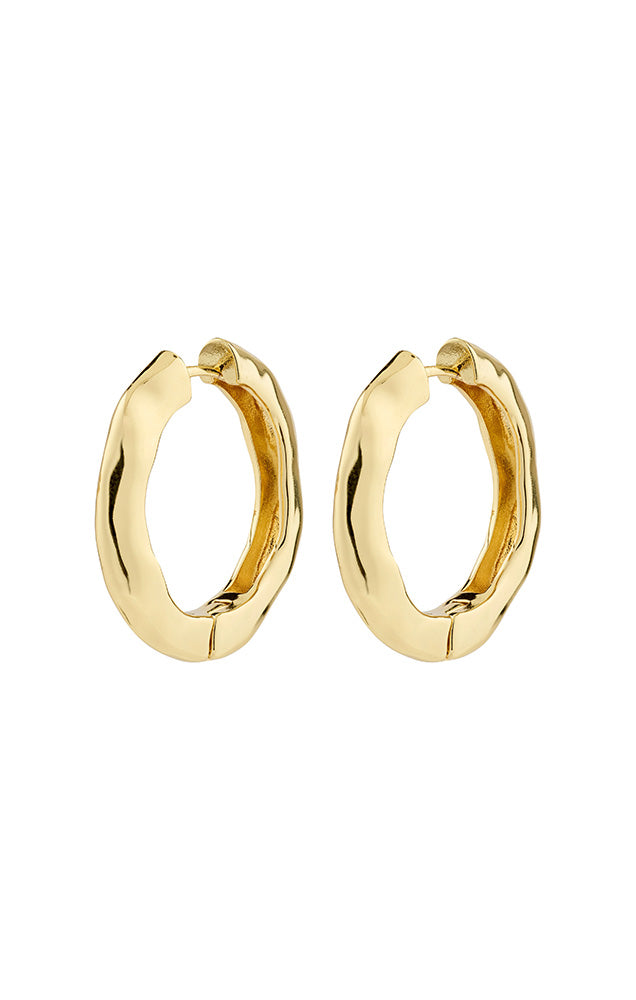PILGRIM BELIEVE HOOP EARRINGS IN GOLD