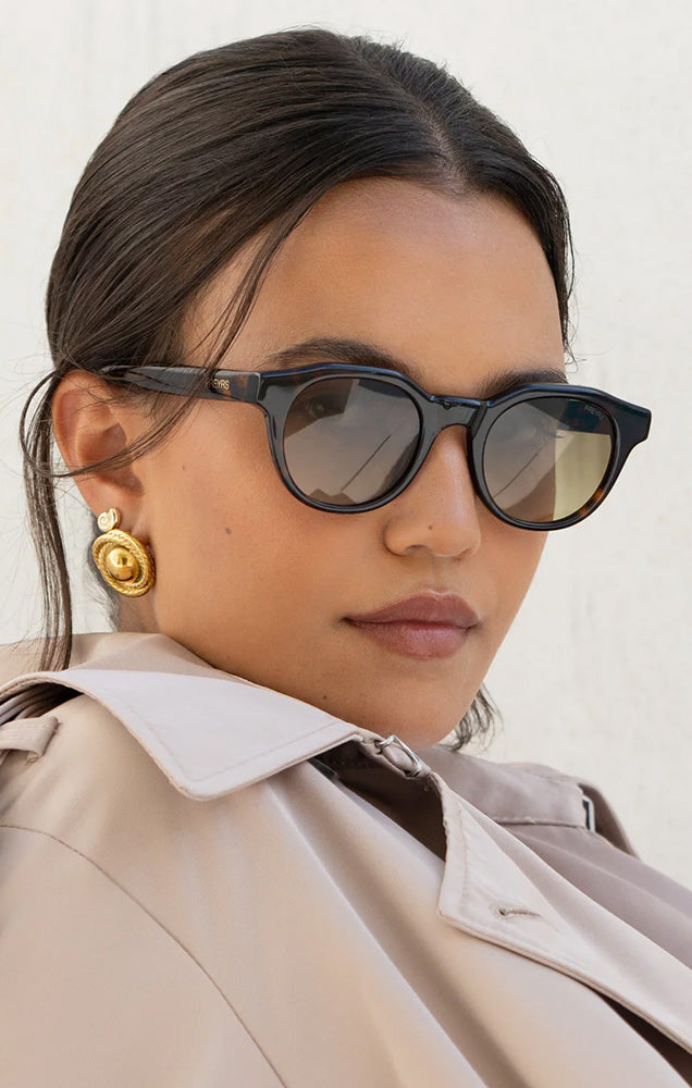 FREYRS CAMERON SUNGLASSES IN TORTOISE/GREEN