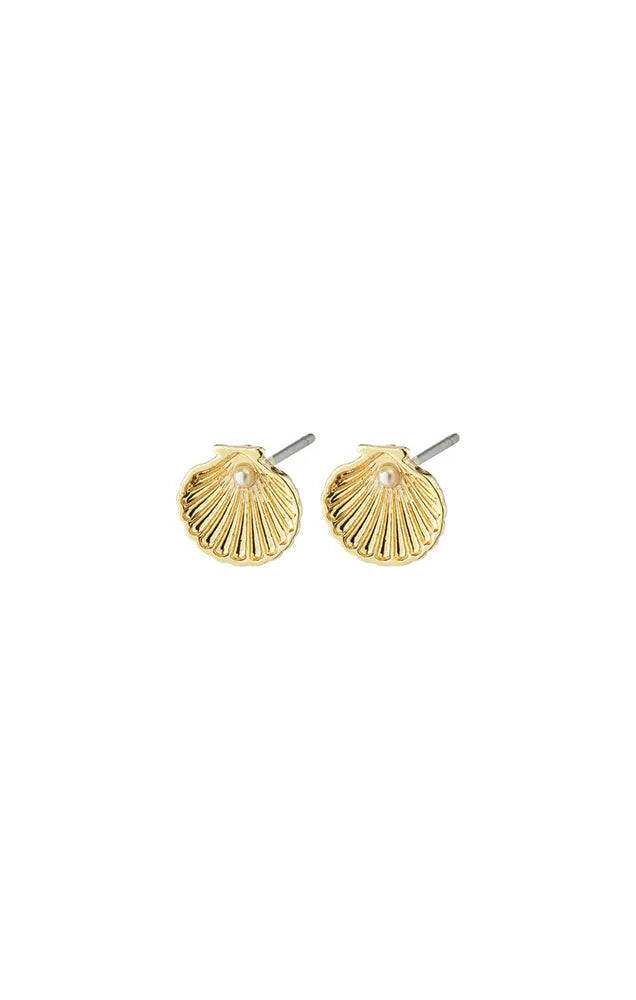 PILGRIM OPAL RECYCLED SEASHELL EARRINGS IN GOLD