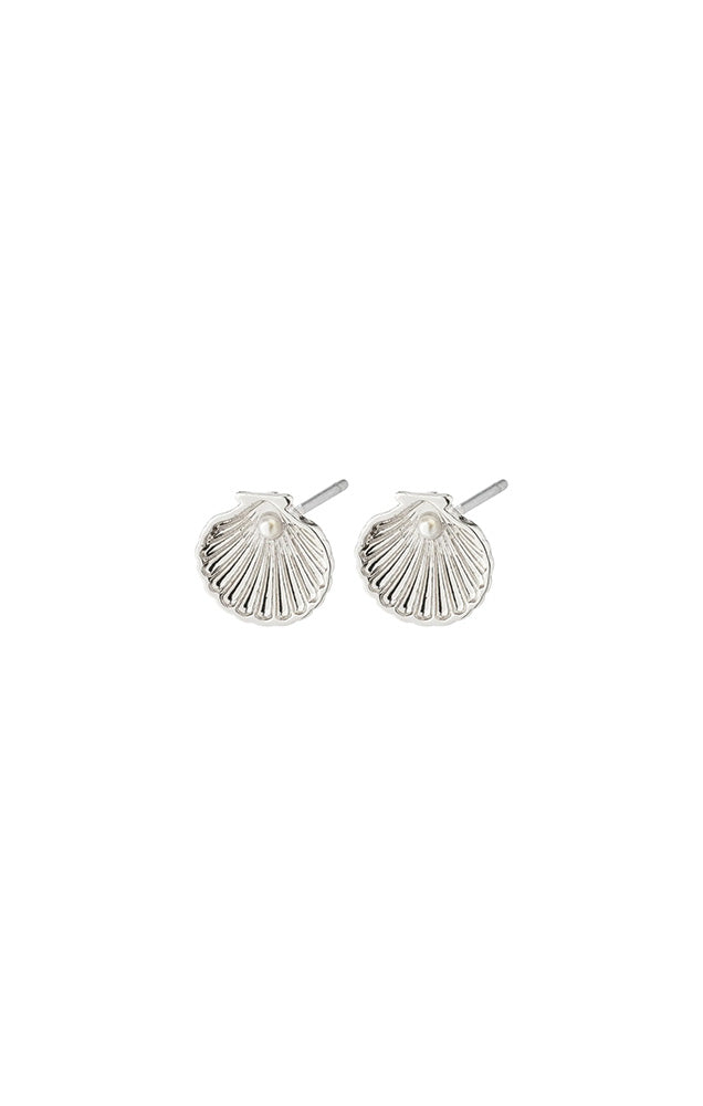 PILGRIM OPAL RECYCLED SEASHELL EARRINGS IN SILVER