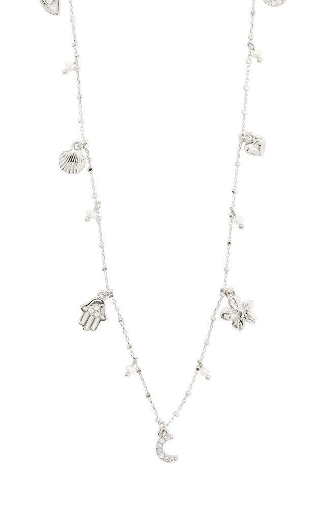 PILGRIM PRUCENCE RECYCLED CHARMS NECKLACE IN SILVER