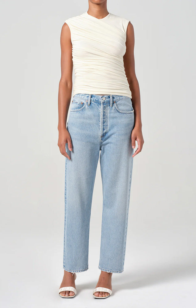 AGOLDE 90'S CROP MID RISE STRAIGHT JEAN IN FORCE