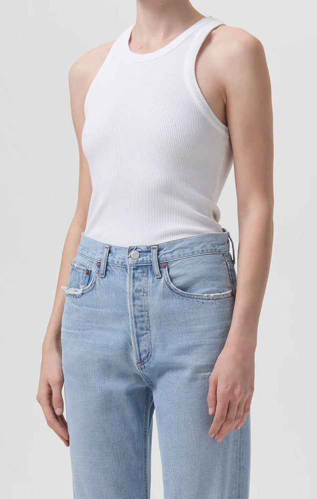 AGOLDE BAILEY TANK IN WHITE