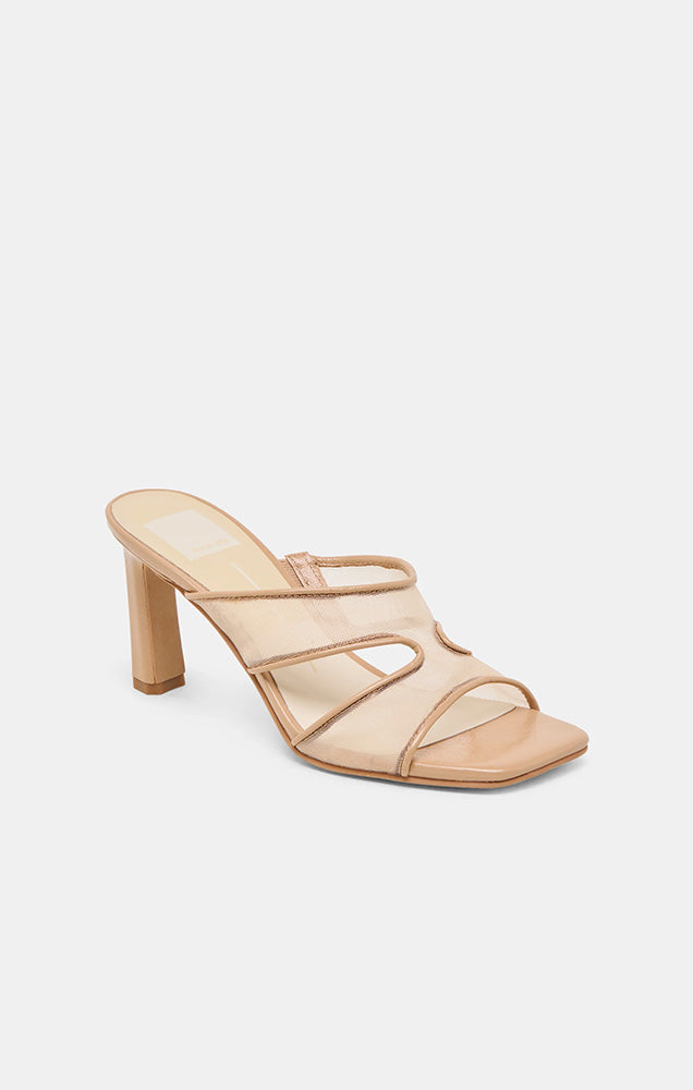 DOLCE VITA GITEL HEEL IN LT TAN MESH