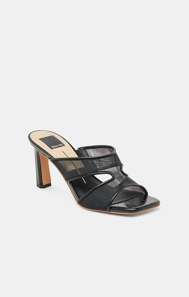 DOLCE VITA GITEL HEEL IN ONYX MESH