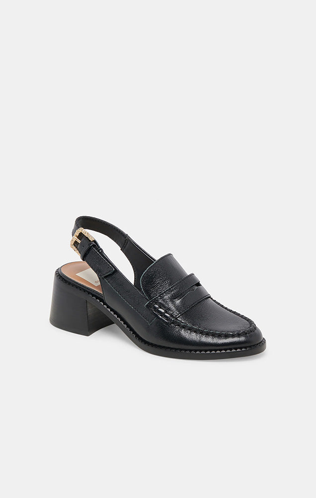 DOLCE VITA HARDI HIGH LOAFER IN BLACK PATENT