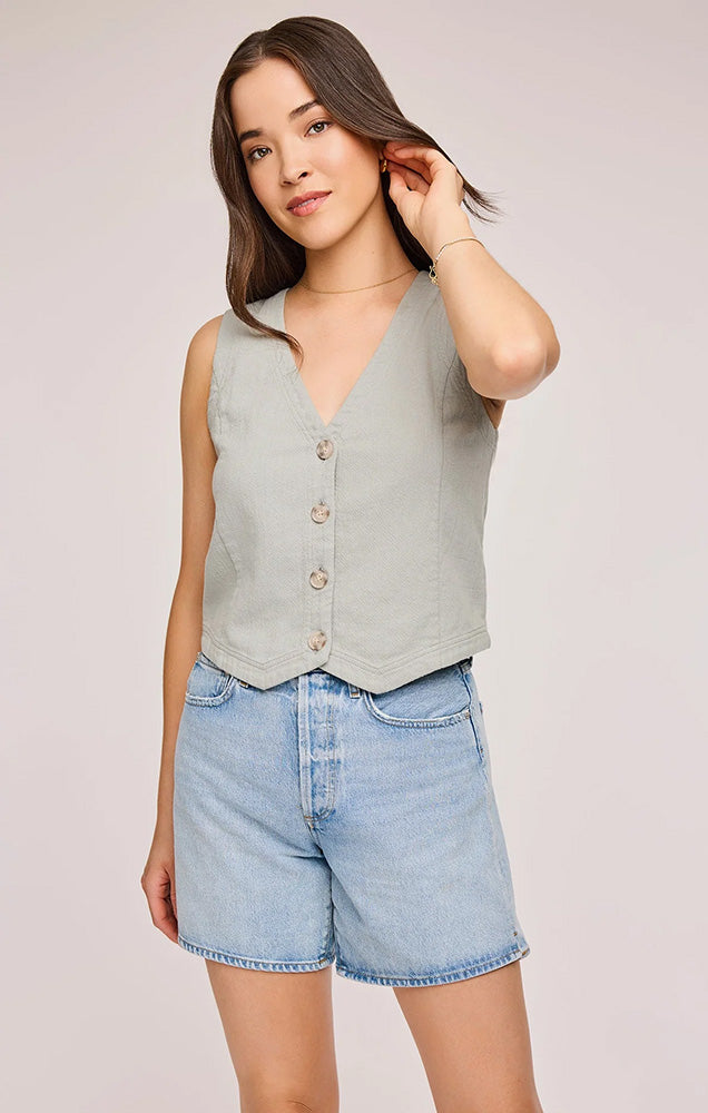 GENTLE FAWN KYRA VEST IN ALOE