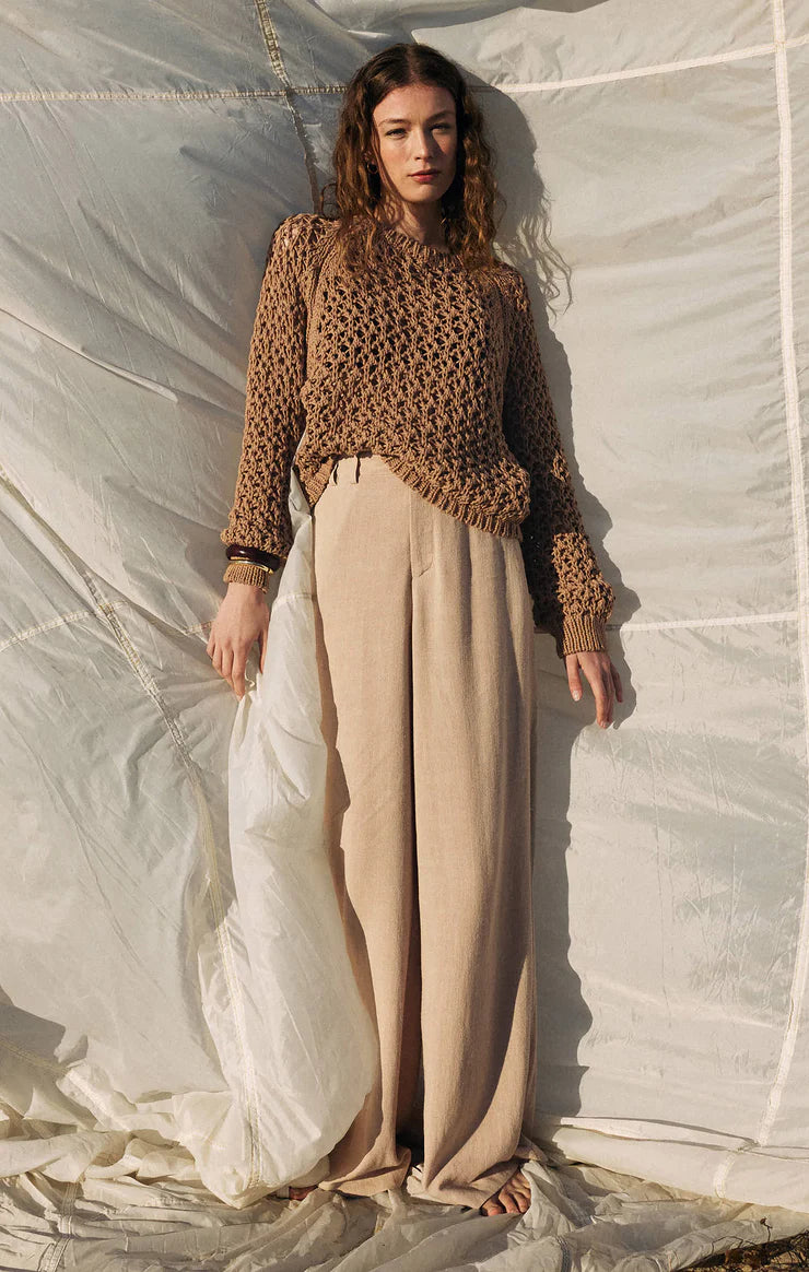 Z SUPPLY MICAH LINEN PANT IN PUTTY
