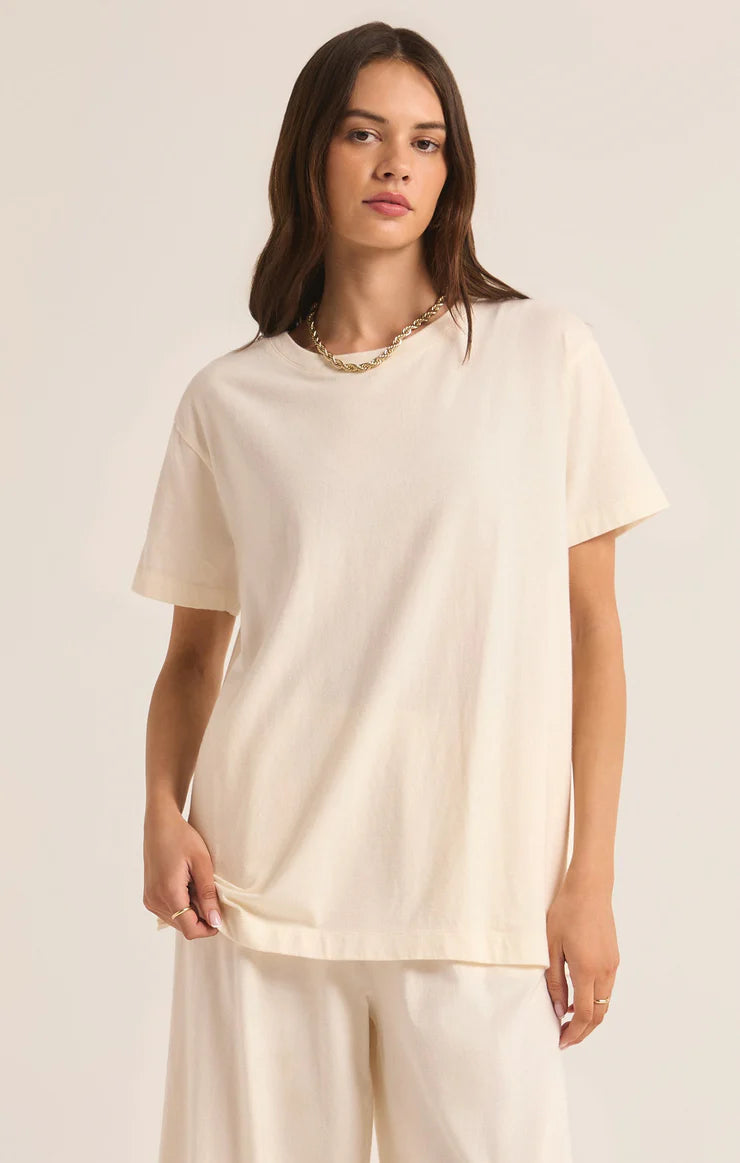 Z SUPPLY SHAYLA COTTON JERSEY CREW NECK TEE