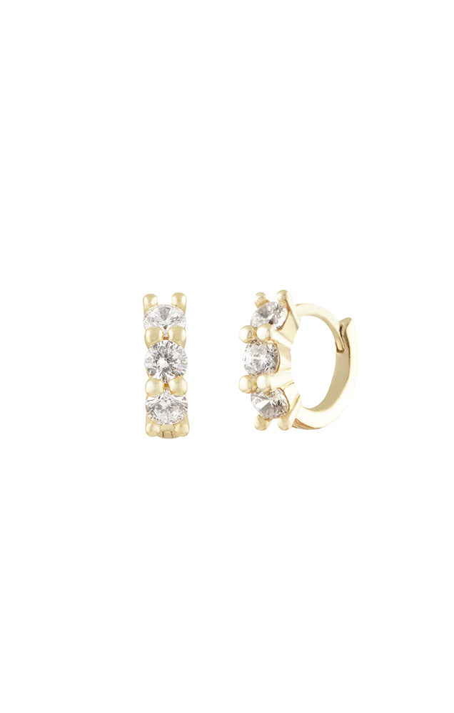 TWENTY COMPASS ÉCLAT HOOPS IN GOLD