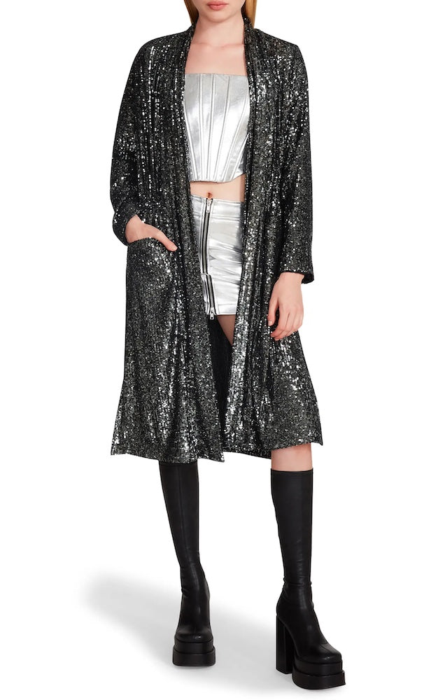 STEVE MADDEN DUSTER IN GUNMETAL