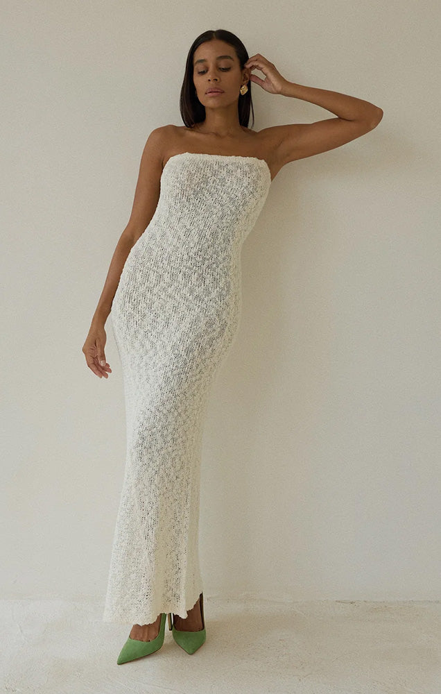 BAHHGOOSE ELV DRESS IN CREME