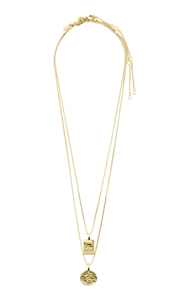 PILGRIM VALKYRIA 2-IN-1 NECKLACE SET IN GOLD