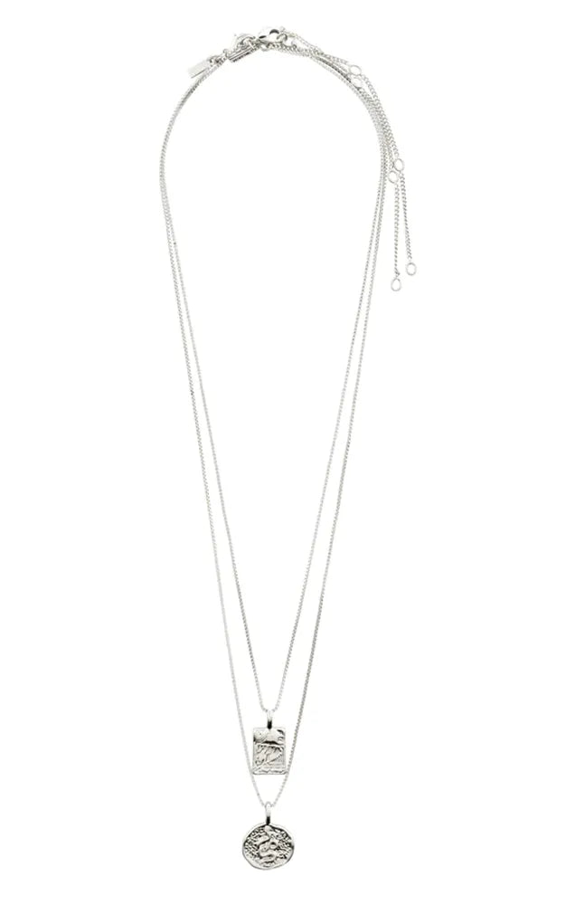 PILGRIM VALKYRIA 2-IN-1 NECKLACE SET IN SILVER