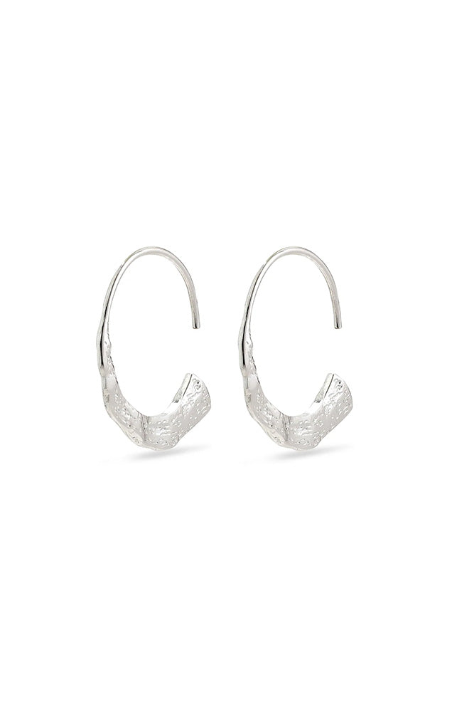PILGRIM VALKYRIA RECYCLED HOOP EARRINGS IN SILVER