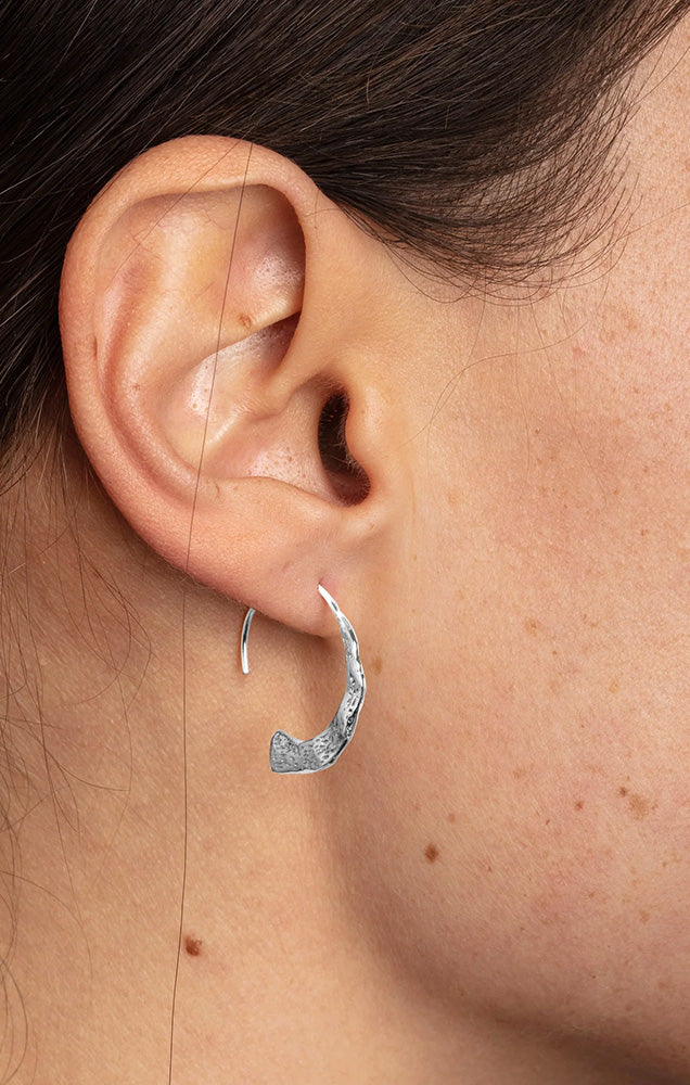 PILGRIM VALKYRIA RECYCLED HOOP EARRINGS IN SILVER