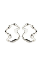 PILGRIM MOON RECYCLED HOOPS IN SILVER
