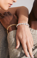 PILGRIM ACT RECYCLED TEXTURED BRACELET IN GOLD