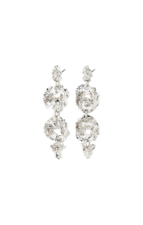 PILGRIM ACT RECYCLED EARRINGS IN SILVER