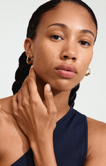 PILGRIM DUNE RECYCLED CHUNKY HOOP EARRINGS IN GOLD