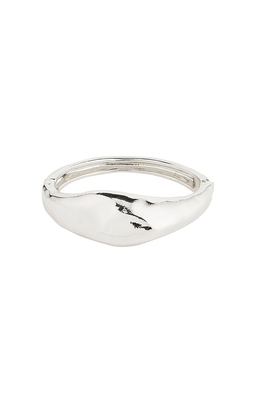 PILGRIM DUNE RECYCLED CHUNKY BANGLE BRACELET IN SILVER