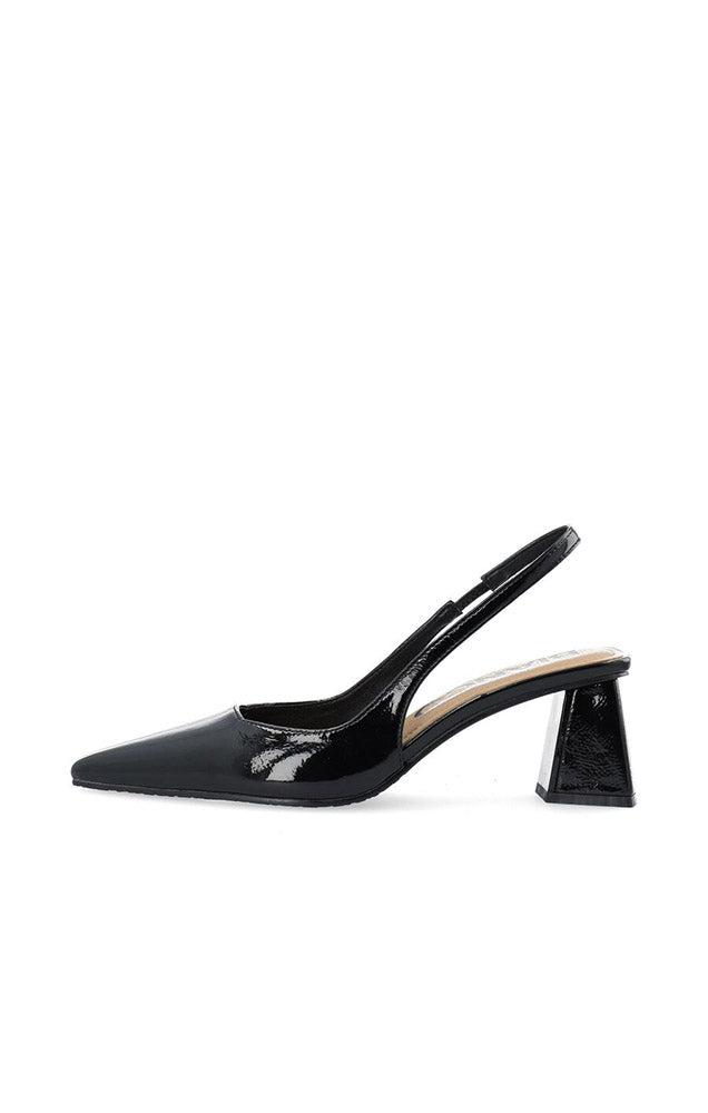 Biamaralyn Sculptural Heel Slingbacks in Black