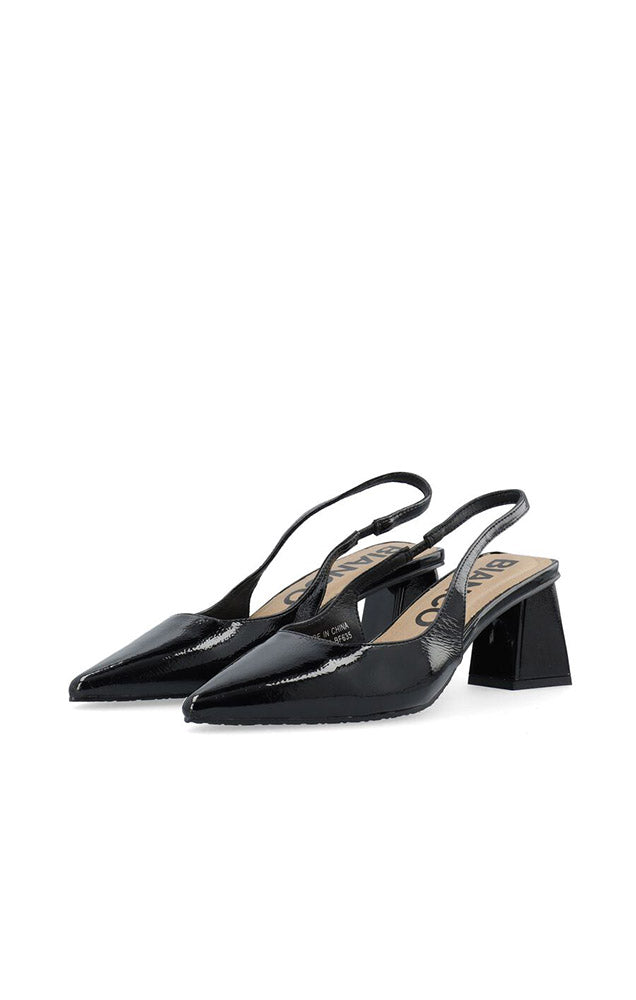 Biamaralyn Sculptural Heel Slingbacks in Black
