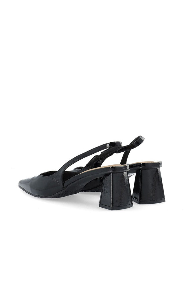 Biamaralyn Sculptural Heel Slingbacks in Black