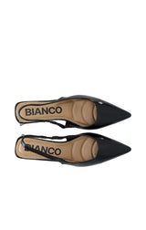 Biamaralyn Sculptural Heel Slingbacks in Black