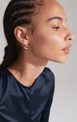 PILGRIM LIGHT RECYCLED CHUNKY EARRINGS IN GOLD