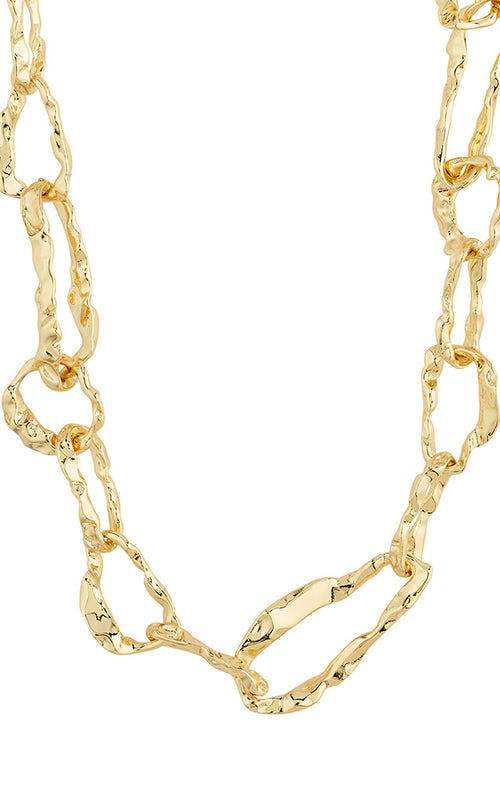 PILGRIM BELIEVE RECYCLED CHUNKY CHAIN NECKLACE IN GOLD