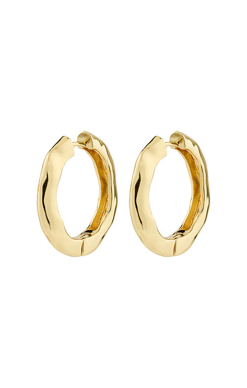 PILGRIM BELIEVE HOOP EARRINGS IN GOLD