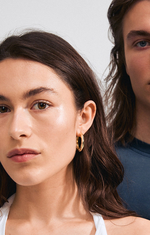 PILGRIM BELIEVE HOOP EARRINGS IN GOLD