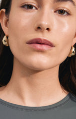 PILGRIM BELIEVE RECYCLED CHUNKY HOOP EARRINGS IN GOLD