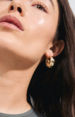 PILGRIM BELIEVE RECYCLED CHUNKY HOOP EARRINGS IN GOLD