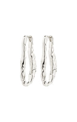 PILGRIM BELIEVE RECYCLED OVAL HOOP EARRINGS IN SILVER