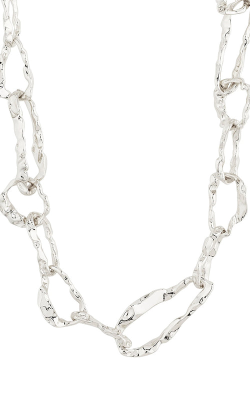 PILGRIM BELIEVE RECYCLED CHUNKY CHAIN NECKLACE IN SILVER
