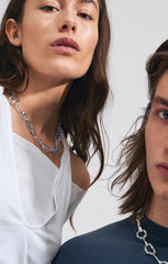 PILGRIM BELIEVE RECYCLED CHUNKY CHAIN NECKLACE IN SILVER