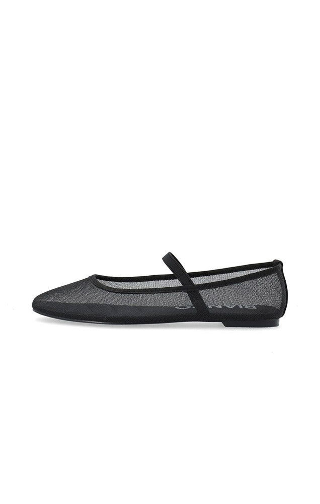BIALILJA BALLET FLATS IN BLACK MESH