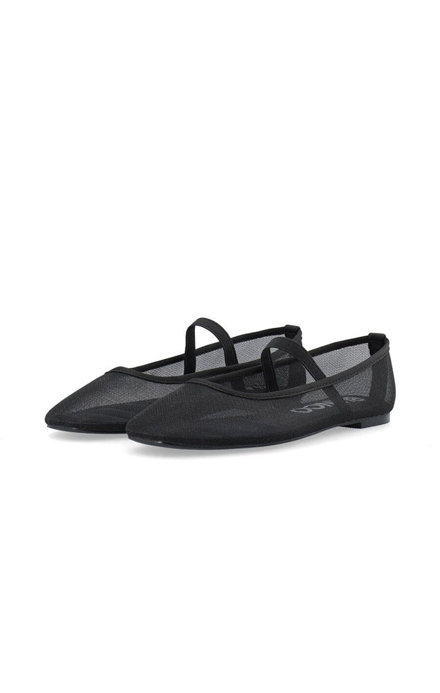BIALILJA BALLET FLATS IN BLACK MESH