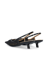 BIAKRISTIN BOW KITTEN HEELS IN BLACK MESH