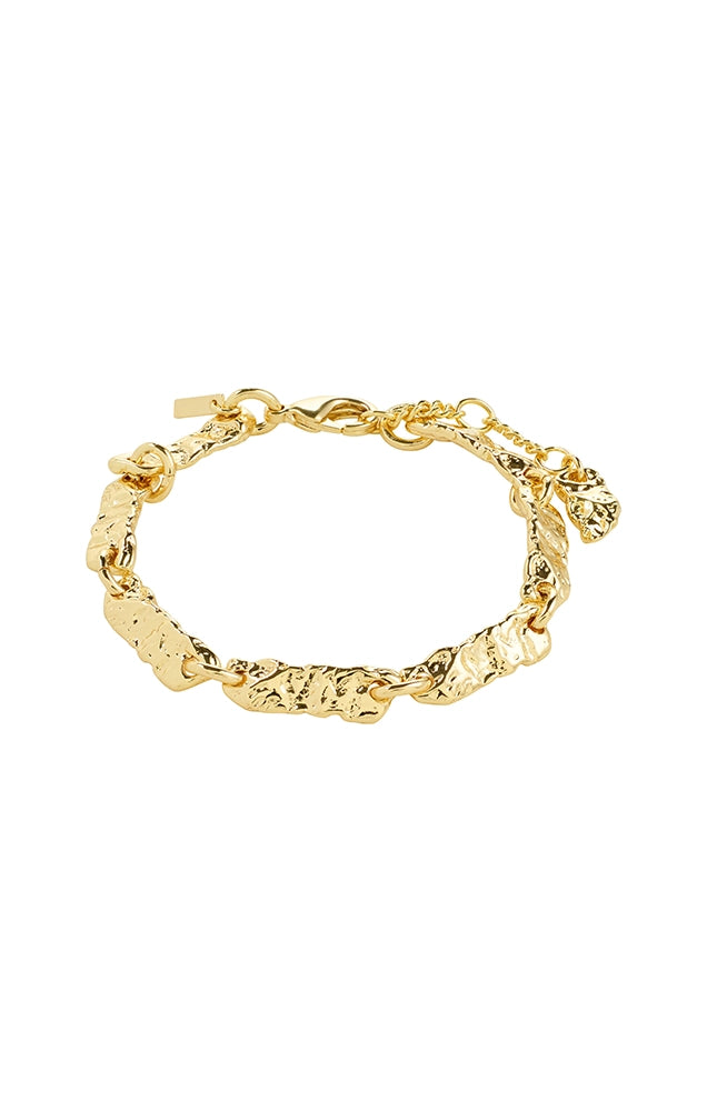 INSTANT RECYCLED TEXTURED BRACELET IN GOLD