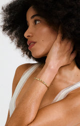 INSTANT RECYCLED TEXTURED BRACELET IN GOLD