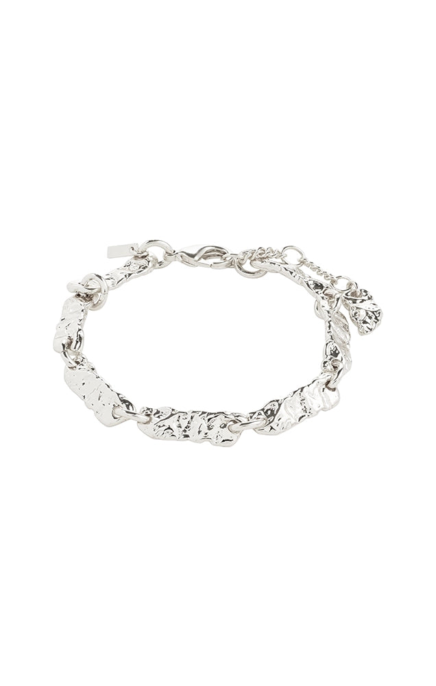 INSTANT RECYCLED TEXTURED BRACELET IN SILVER