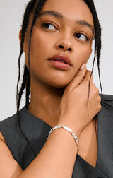 INSTANT RECYCLED TEXTURED BRACELET IN SILVER