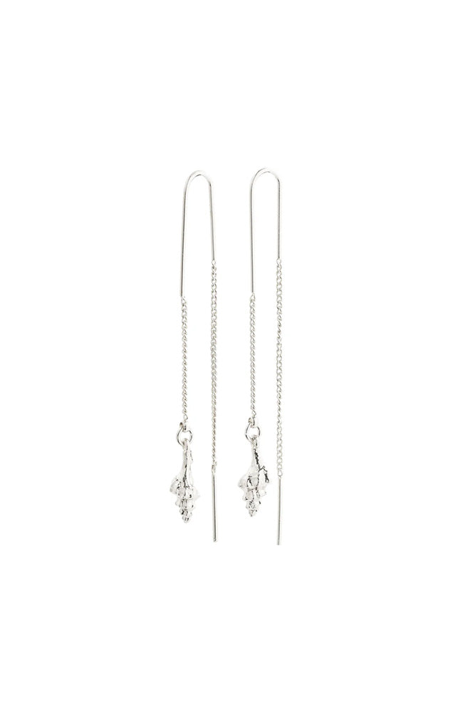 PILGRIM SEA RECYCLED CHAIN EARRINGS IN SILVER