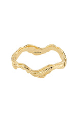 PILGRIM FEEL RECYCLED WAVY BANGLE BRACELET IN GOLD