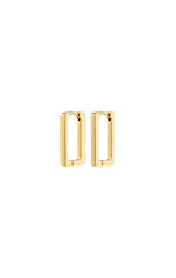 PILGRIM FEEL RECYCLED SQUARE HOOP EARRINGS IN GOLD