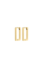 PILGRIM FEEL RECYCLED SQUARE HOOP EARRINGS IN GOLD